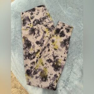 Lululemon women’s Tie-Dye High-Waisted Leggings Align size 10 gray purple green